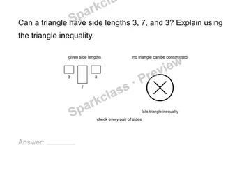 Test triangle existence — Grade 7 problem preview