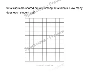 Equal sharing division — Grade 3 problem preview
