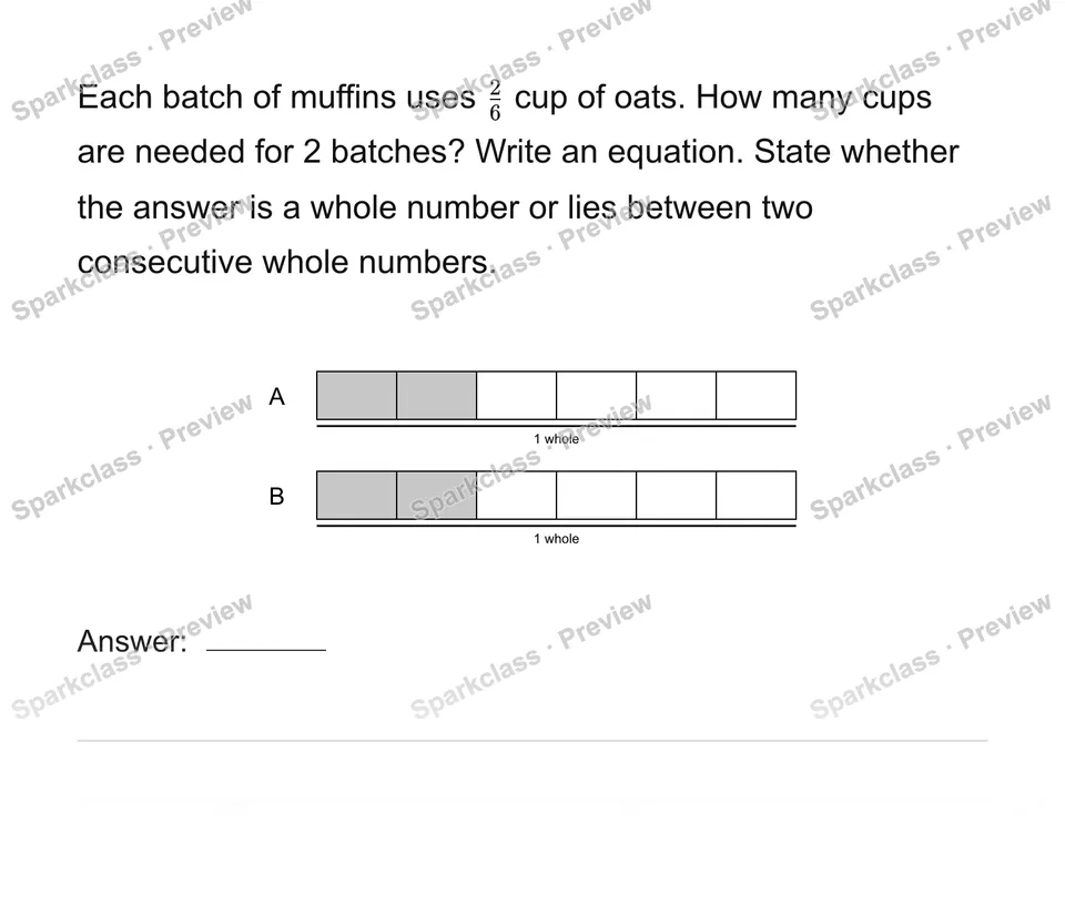 Solve fraction multiplication stories — page 1