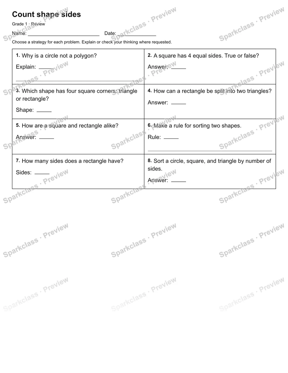 Count shape sides — Review — page 1