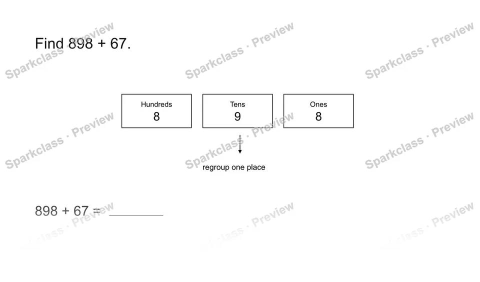 Add and subtract within 1,000 — page 1