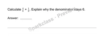 Add and subtract like-denominator fractions — Grade 4 problem preview