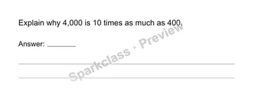 Explain the relationship — Grade 4 problem preview