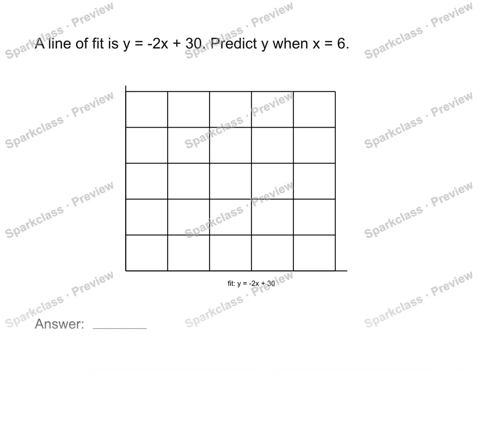 Use a line of fit to predict — page 1