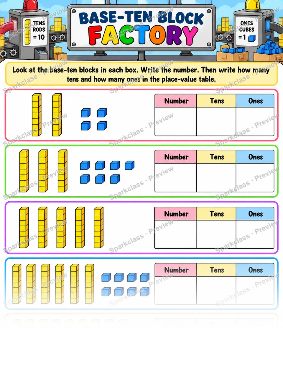 Base Ten Block Factory — page 1