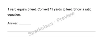 Convert measurement units with ratios — Grade 6 problem preview