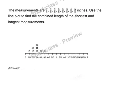 Represent and interpret fractional measurements — Grade 4 problem preview