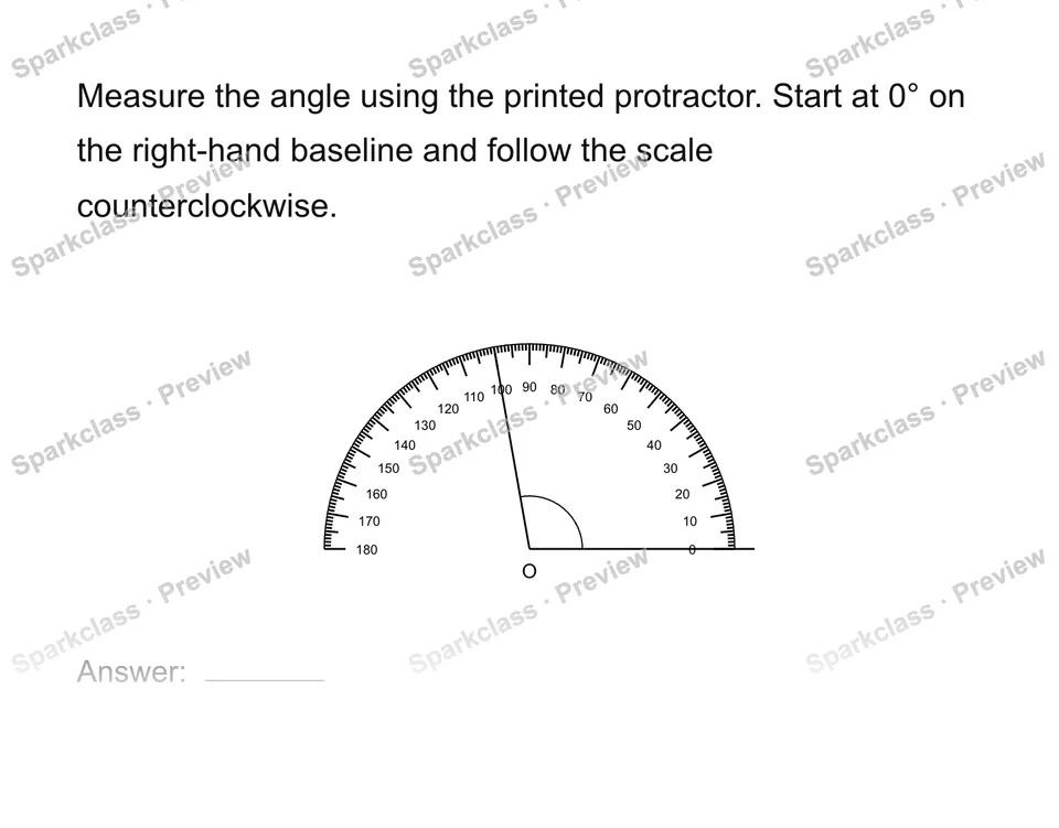 Measure and draw angles — page 1