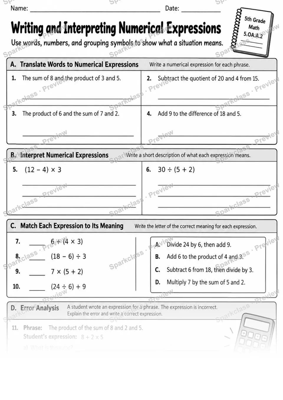 2 Write Interpret Expressions — page 1