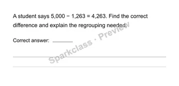 Analyze an error — Grade 4 problem preview