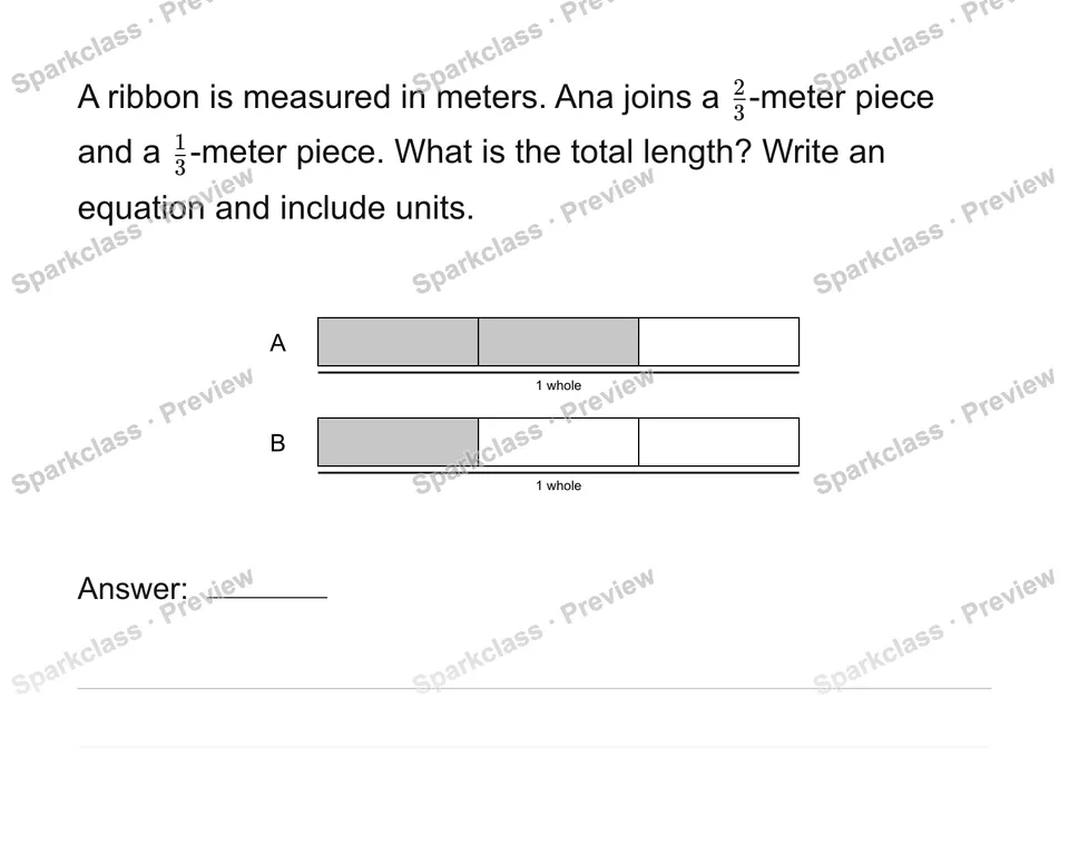 Solve fraction addition and subtraction stories — page 1