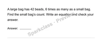 Solve and check — Grade 4 problem preview