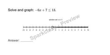 Solve a two-step inequality — Grade 7 problem preview