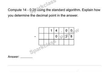 Compute with multi-digit decimals — Grade 6 problem preview