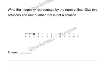 Represent constraints and inequality solution sets — Grade 6 problem preview