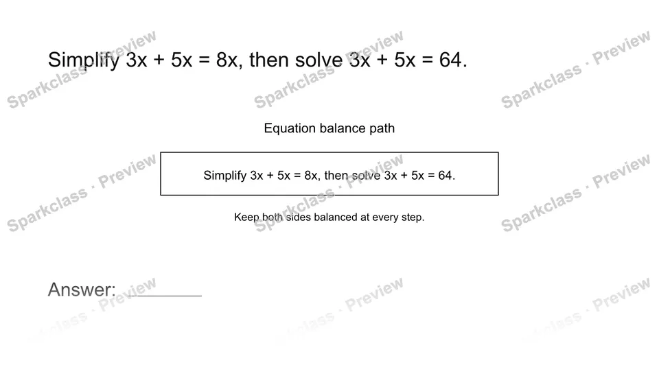 Combine like terms — page 1