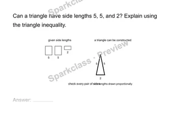 Test triangle existence — Grade 7 problem preview