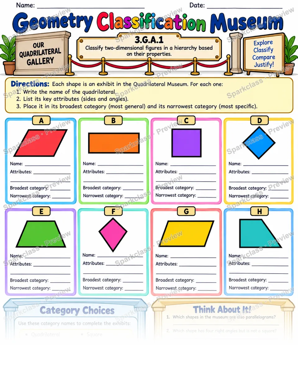Geometry Classification Museum Generated — page 1