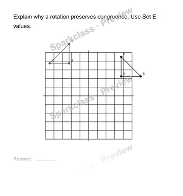 Justify congruence by transformations — Grade 8 problem preview