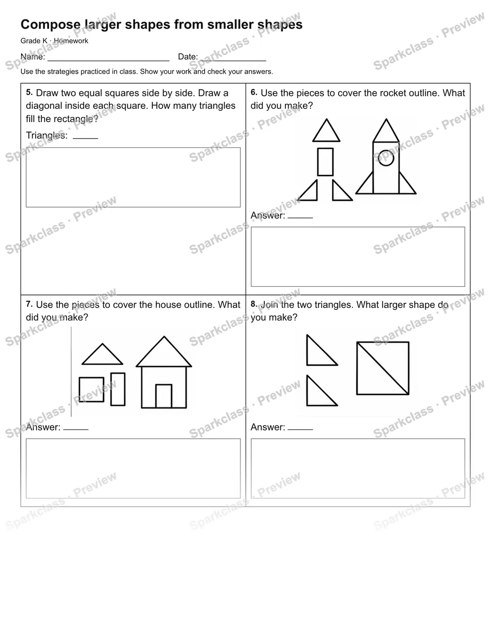 Compose larger shapes from smaller shapes — Homework — page 2