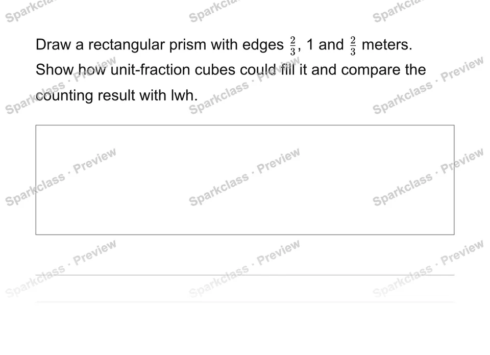 Use fractional edges and unit cubes for volume — page 1