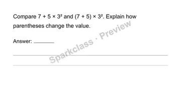 Use conventional order of operations — Grade 6 problem preview