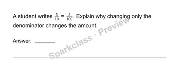 Connect tenths and hundredths — Grade 4 problem preview