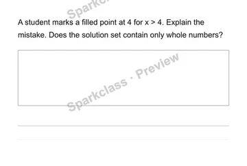 Represent constraints and inequality solution sets — Grade 6 problem preview