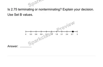 Recognize nonrepeating decimals — Grade 8 problem preview