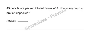 Interpret the remainder in context — Grade 4 problem preview