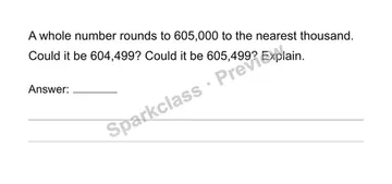 Reason about rounding — Grade 4 problem preview