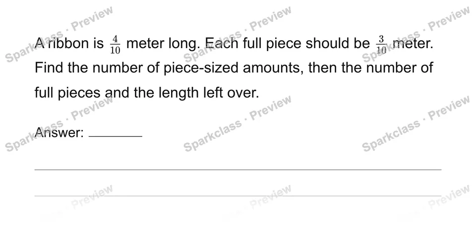Interpret fractional groups and remainders — page 1