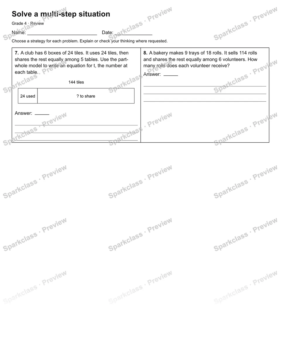 Solve a multi-step situation — Review — page 2