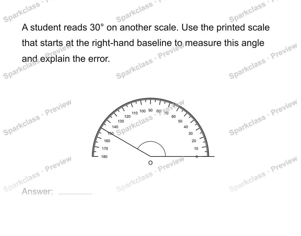 Measure and draw angles — page 1
