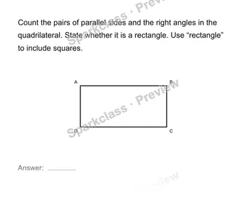 Classify quadrilaterals by properties — Grade 4 problem preview