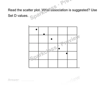 Read a scatter plot — Grade 8 problem preview