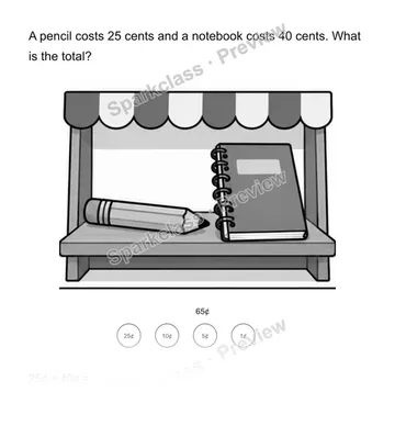 Find total price — Grade 2 problem preview