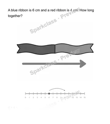 Add lengths — Grade 2 problem preview
