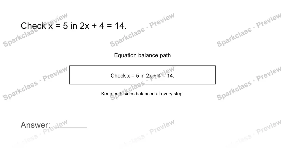 Check a solution — page 1
