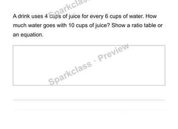 Scale a recipe — Grade 6 problem preview