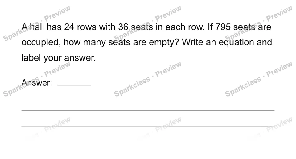 Seats and guests — page 1