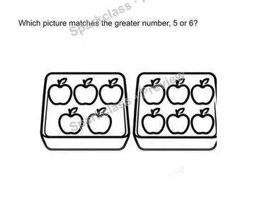 Connect numeral comparison to sets — Kindergarten problem preview