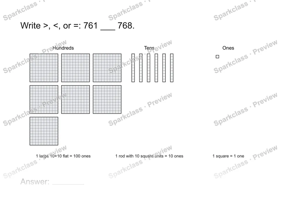 Compare numbers — page 1