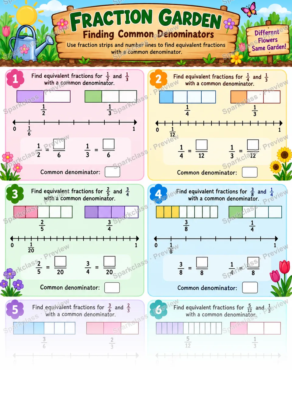 Find Common Denominators — page 1