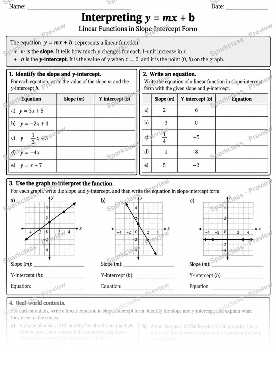 8.F.A.3 · 3 Slope Intercept Interpretation V3 — page 1