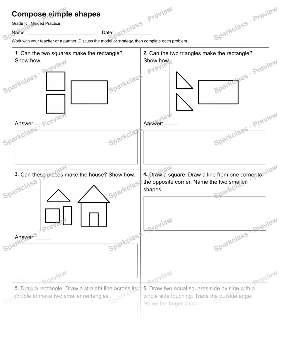 Compose simple shapes — Guided Practice — page 1