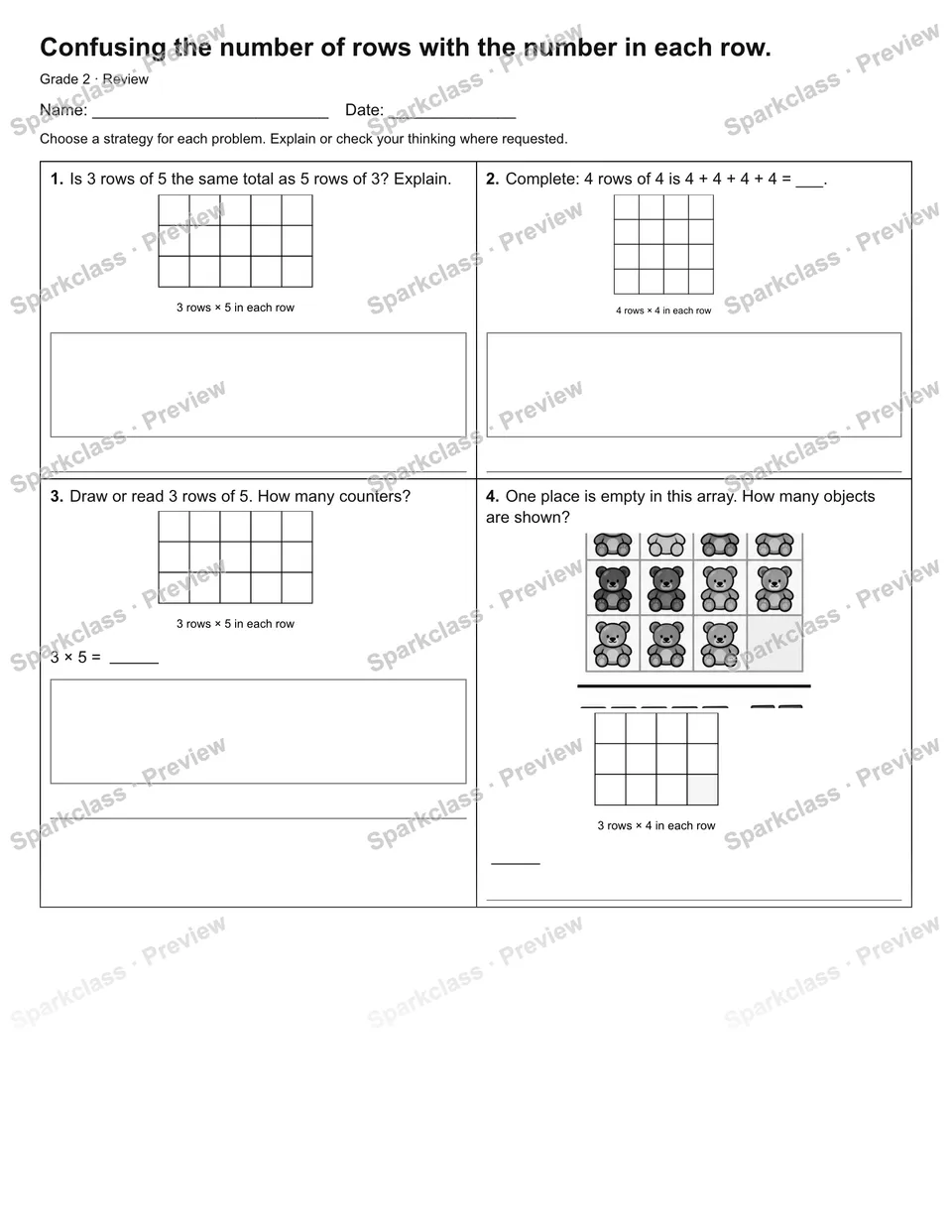 Confusing the number of rows with the number in each row. — Review — page 1