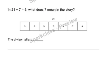 Explain the divisor — Grade 3 problem preview