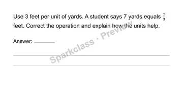 Convert measurement units with ratios — Grade 6 problem preview