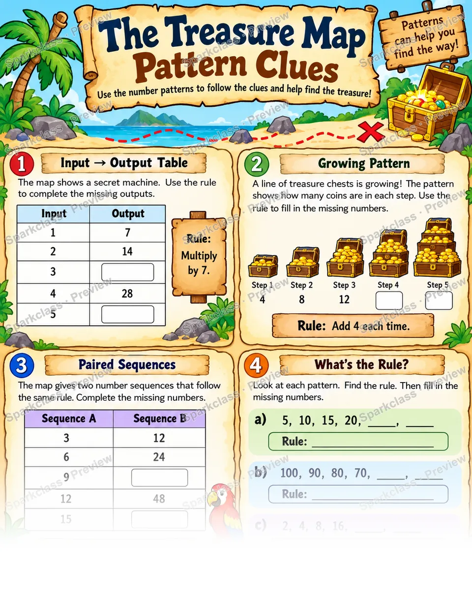Number Patterns and Rules — page 1
